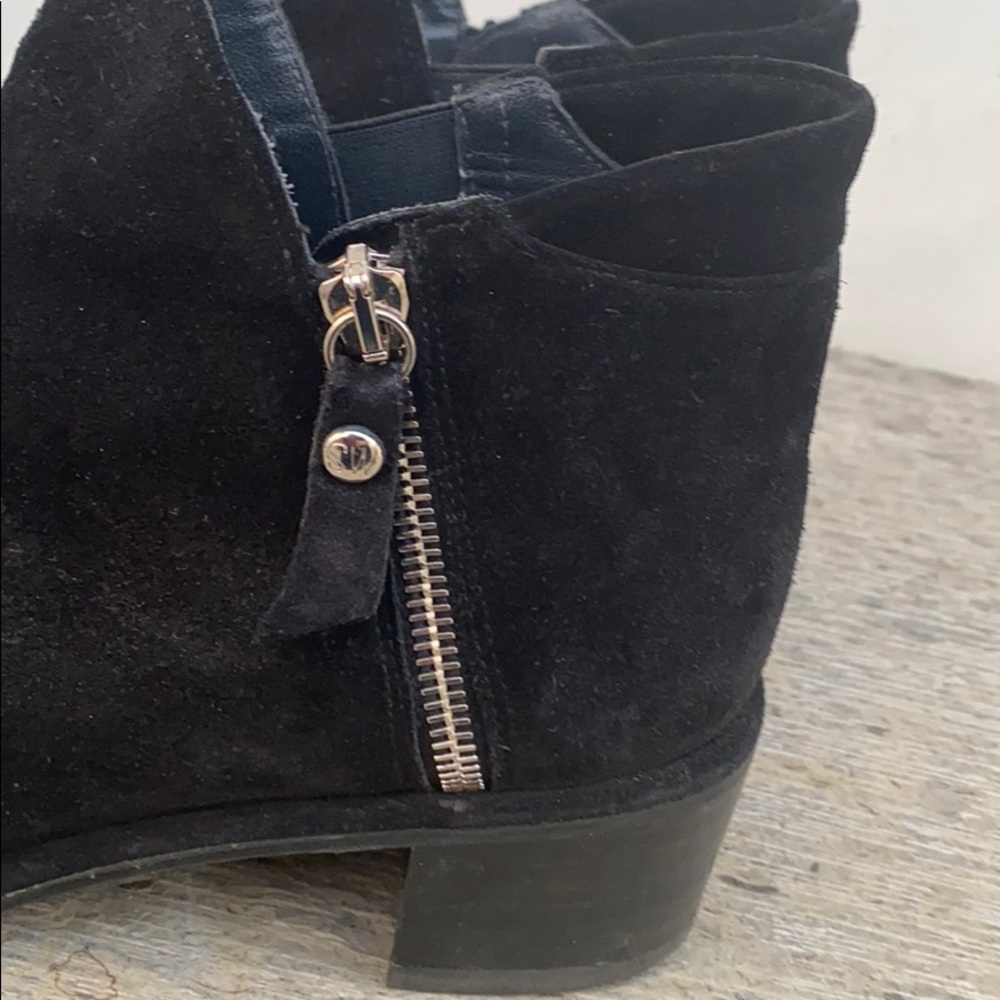 Stuart Weitzman Black Suede Ankle Boot Size 7 - image 5